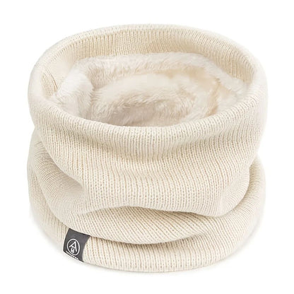 Winter Knit Scarf With Integrated Mask  Thickened Polyester Neck Gaiter For Warmth And Outdoor Spor 7