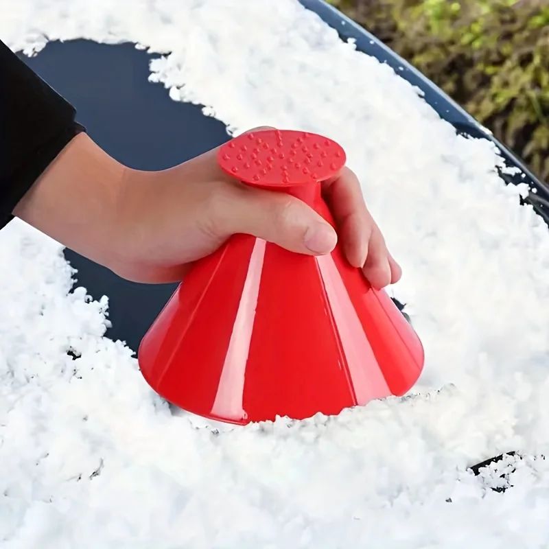 Magic Ice Scraper Funnel – Cone-Shaped Car Deicer Tool for Fast Snow and Ice Removal
