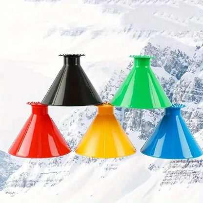 Magic Ice Scraper Funnel  ConeShaped Car Deicer Tool For Fast Snow And Ice Removal 2