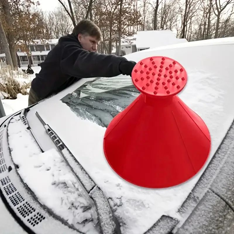 Magic Ice Scraper Funnel  ConeShaped Car Deicer Tool For Fast Snow And Ice Removal 4