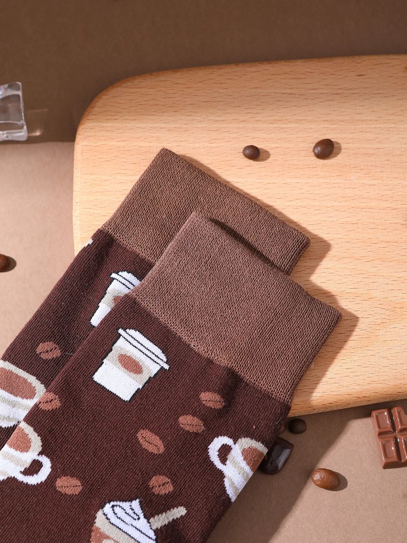Mens Mid Calf Coffee Cup Novelty Socks Comfortable Fun Gift Set 4
