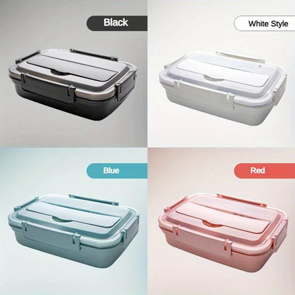 Leak Proof Stainless Steel Lunch Box  Durable 3 Or 4 Compartment Bento Container For Students And O 3