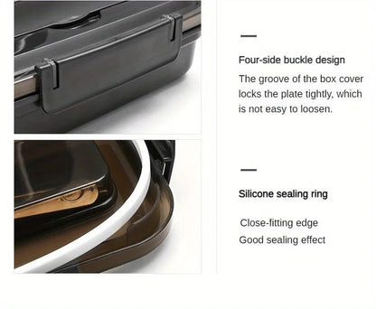 Leak Proof Stainless Steel Lunch Box  Durable 3 Or 4 Compartment Bento Container For Students And O 15