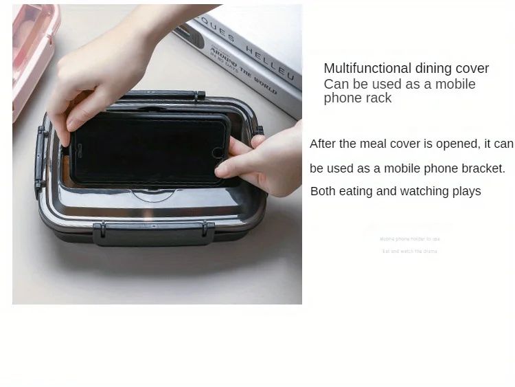 Leak Proof Stainless Steel Lunch Box  Durable 3 Or 4 Compartment Bento Container For Students And O 12