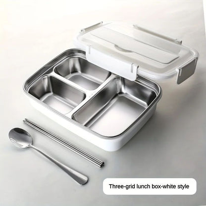 Leak Proof Stainless Steel Lunch Box  Durable 3 Or 4 Compartment Bento Container For Students And O 16
