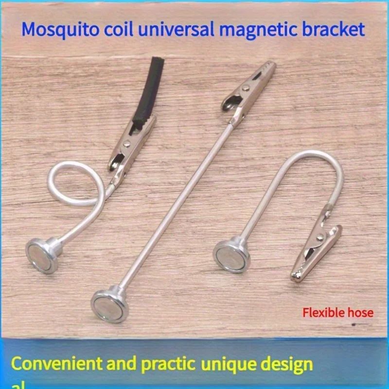 Stainless Steel Mosquito Coil Bracket  Durable Magnetic Support Frame With MultiFunction Ash Tray A 1