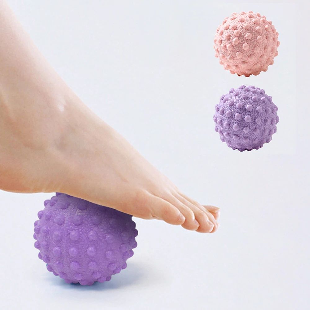 Raised Point Fascia Massage Ball – TPR Yoga Therapy Ball for Back, Waist, Foot, and Posture Relief