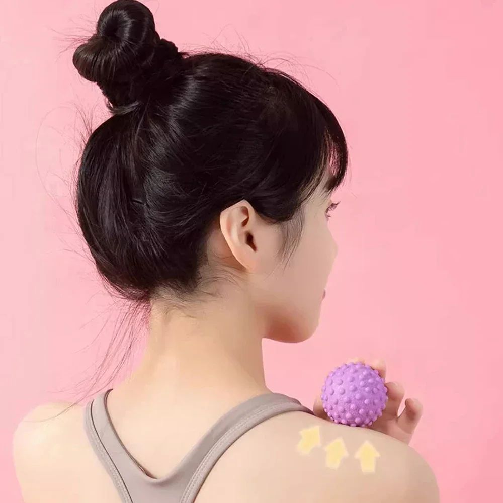 Raised Point Fascia Massage Ball  TPR Yoga Therapy Ball For Back Waist Foot And Posture Relief 2