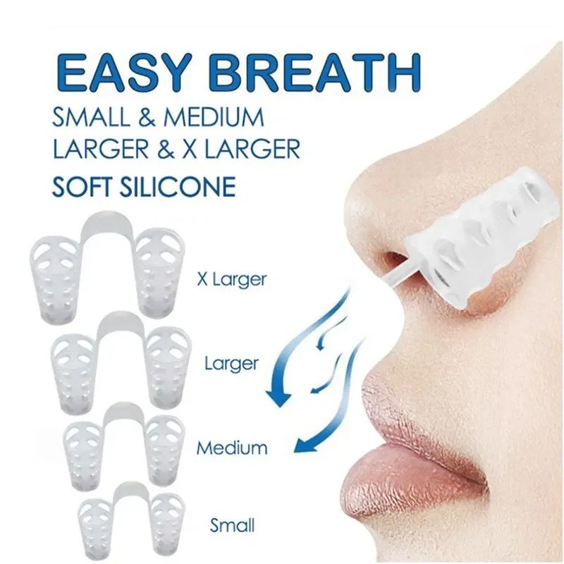 4 Pack Anti Snoring Nasal Dilators – Easy-Breathing Nose Openers for Improved Sleep and Respiratory Comfort
