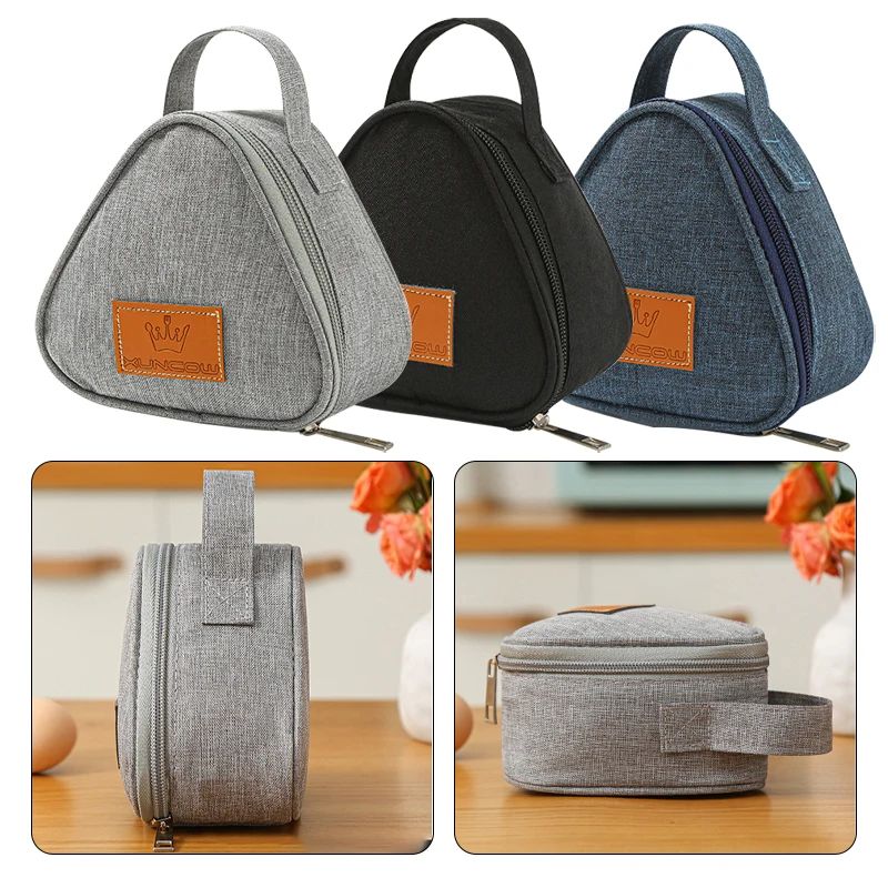 Triangular Mini Insulated Lunch Bag  Cute Portable Aluminum Foil Food Carrier For Students And Outd 1