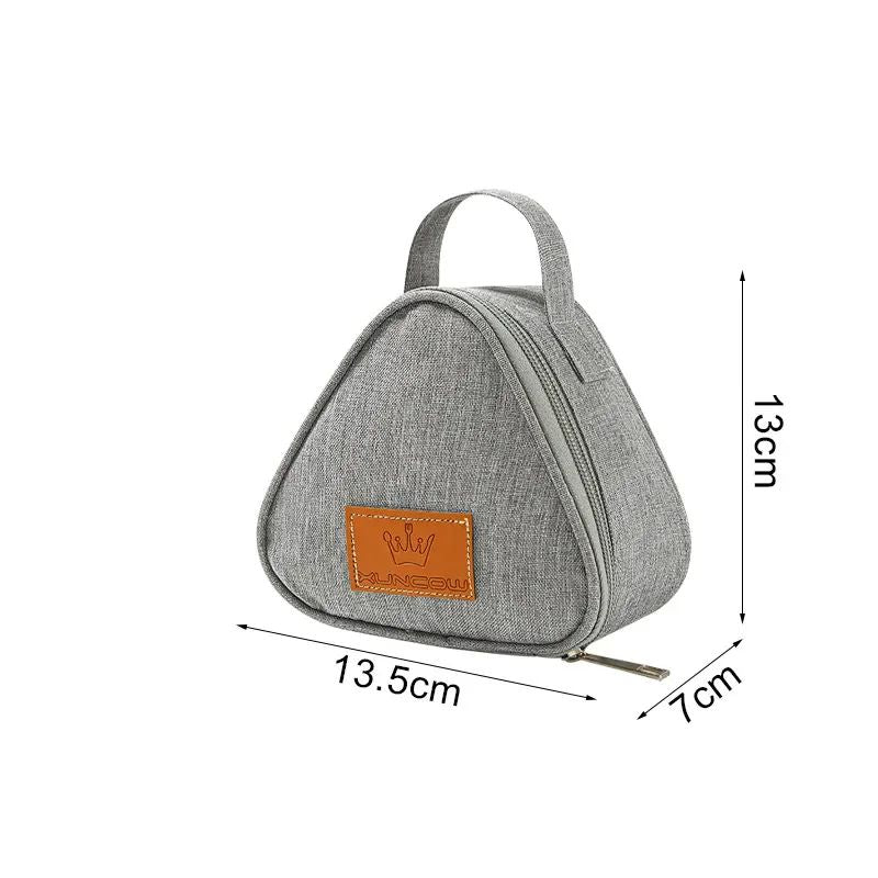 Triangular Mini Insulated Lunch Bag  Cute Portable Aluminum Foil Food Carrier For Students And Outd 10