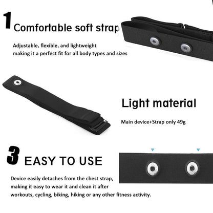 Heart Rate Monitor Replacement Strap  Compatible With Polar H7H9H10 Coospo Wahoo Tick Garmin And Ma 2