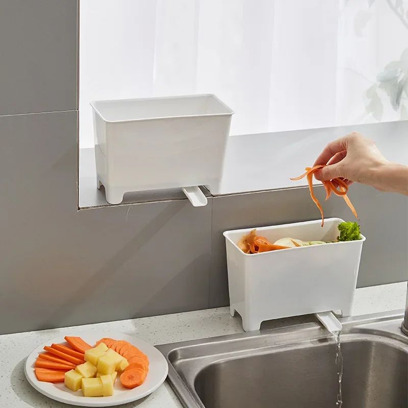 Kitchen Waste Bin With Filter  SinkSide Food Residue And Soup Strainer Recycling Container 4