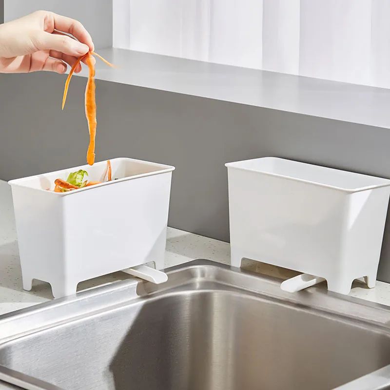 Kitchen Waste Bin With Filter  SinkSide Food Residue And Soup Strainer Recycling Container 6