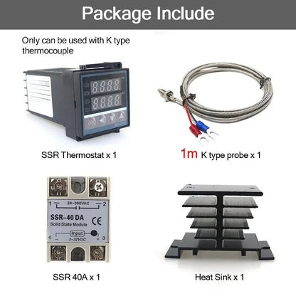 Digital PID Temperature Controller With SSR Output And K Thermocouple Probe 4
