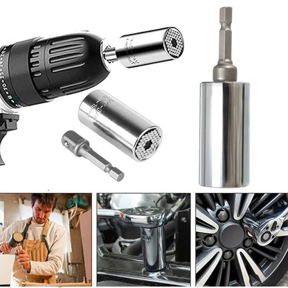 Universal Magic Socket Tool Set 7 To 19 Mm Multi Purpose Wrench Extension Adapter 2