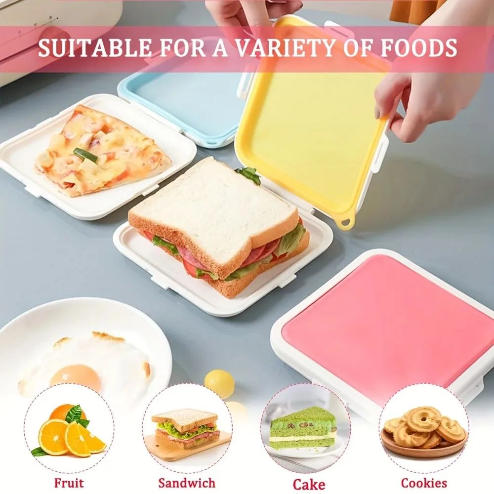 Silicone Sandwich Storage Box  Reusable Heated Container For Snacks Fruit Salad And Lunch OntheGo 2