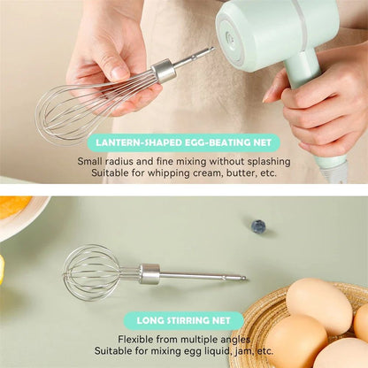 Electric Portable Food Processor Set  Hand Mixer Milk Frother Egg Beater And Baking Tool For Easy K 2