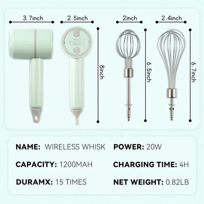Electric Portable Food Processor Set  Hand Mixer Milk Frother Egg Beater And Baking Tool For Easy K 3