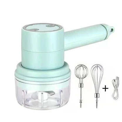 Electric Portable Food Processor Set  Hand Mixer Milk Frother Egg Beater And Baking Tool For Easy K 8