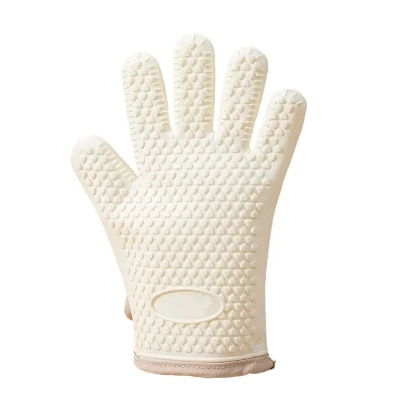 Thickened Silicone Heat Resistant Gloves  AntiScald AntiSlip Oven Mitts For Baking Microwave And BB 7