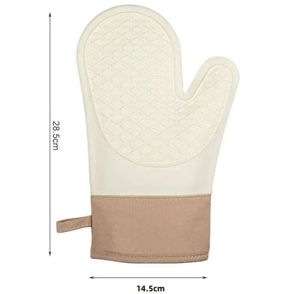 Thickened Silicone Heat Resistant Gloves  AntiScald AntiSlip Oven Mitts For Baking Microwave And BB 10
