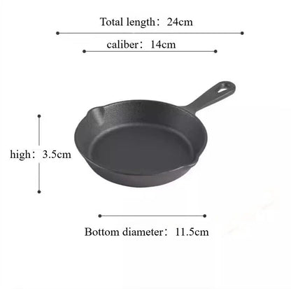 6 Inch Cast Iron Skillet  Nonstick Frying Pan With Drip Spouts For Indoor Outdoor And Camping Cooki 6