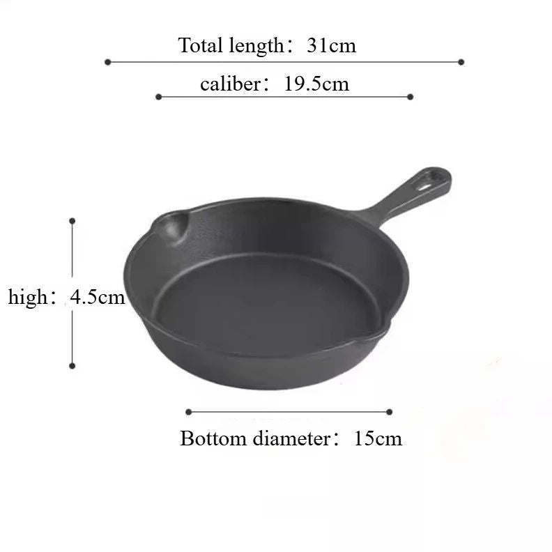 6 Inch Cast Iron Skillet  Nonstick Frying Pan With Drip Spouts For Indoor Outdoor And Camping Cooki 7