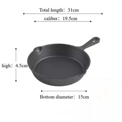 6 Inch Cast Iron Skillet  Nonstick Frying Pan With Drip Spouts For Indoor Outdoor And Camping Cooki 7