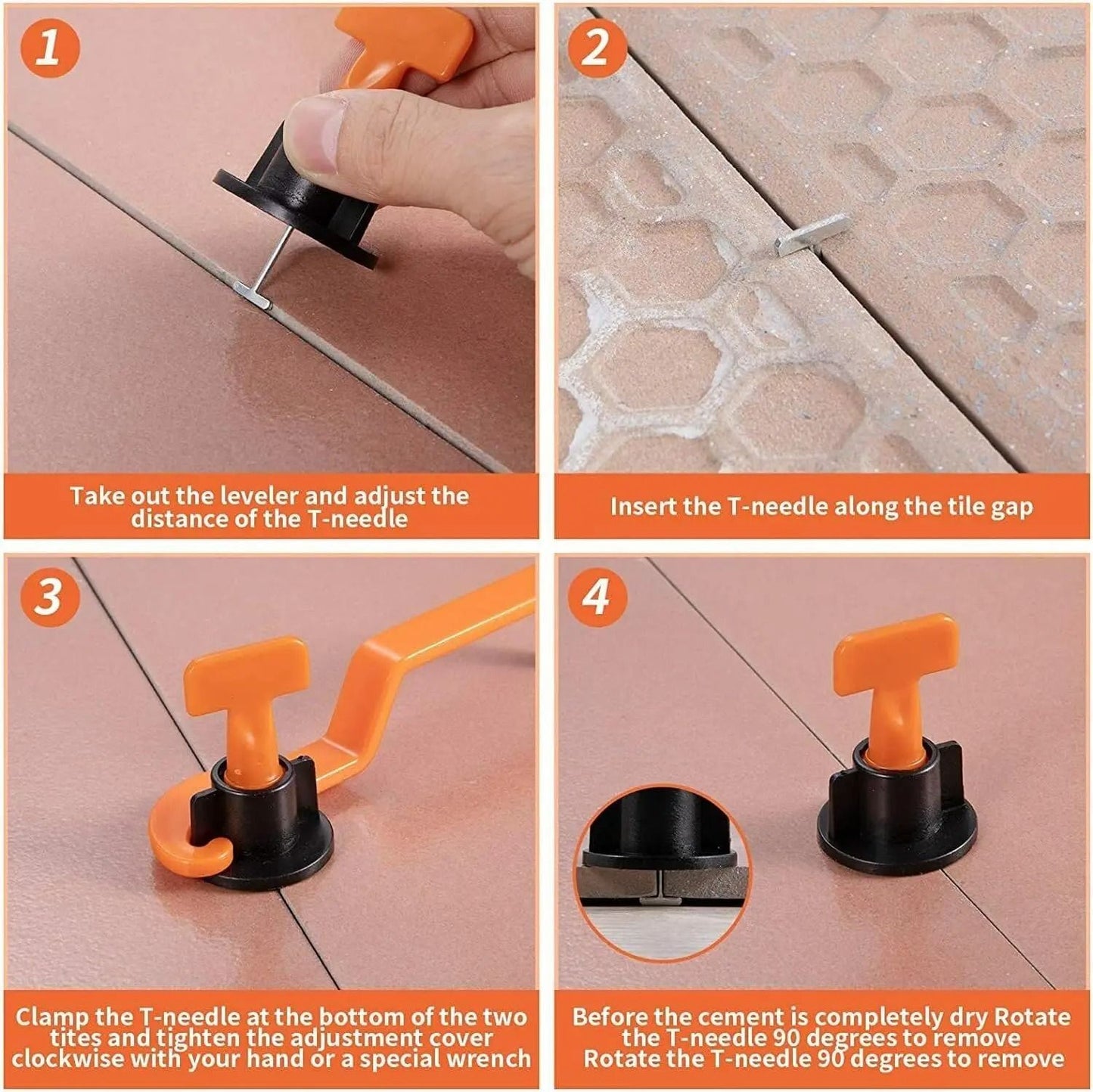 Tile Leveling Clips And Spacers Set 51 Piece For Floor And Wall Installation 3