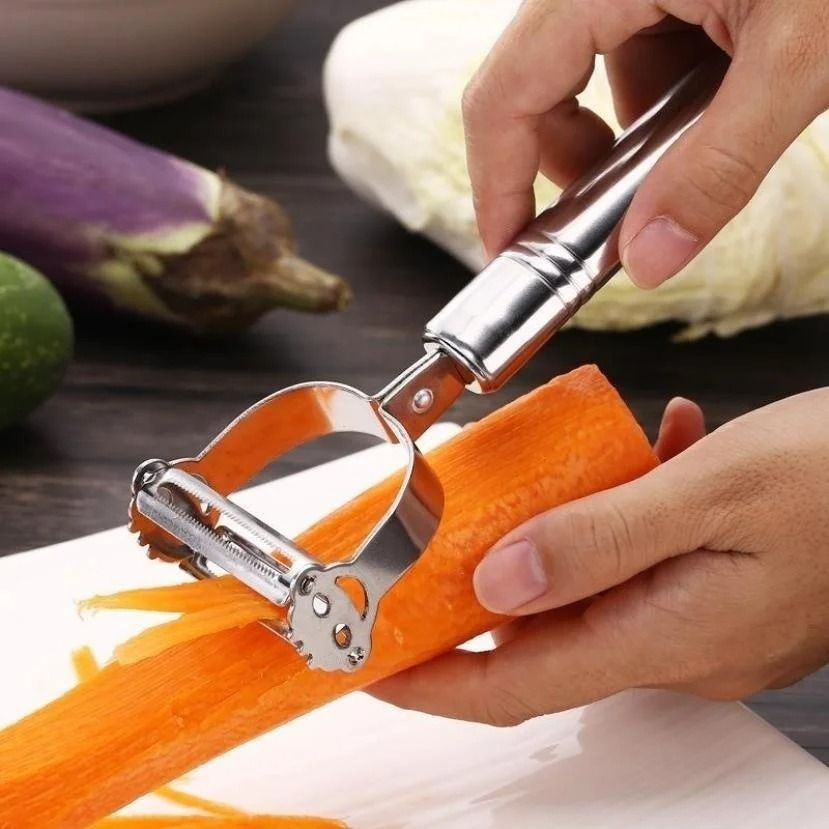 Stainless Steel Vegetable Peeler And Julienne Slicer For Potatoes Carrots Cucumbers And Fruit 2