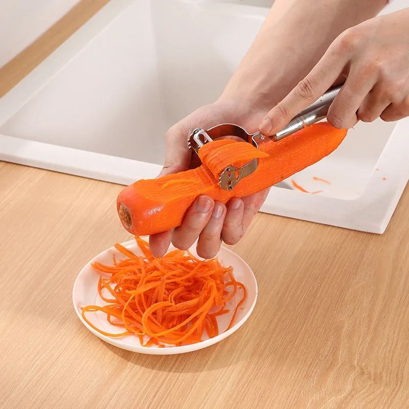 Stainless Steel Vegetable Peeler And Julienne Slicer For Potatoes Carrots Cucumbers And Fruit 3