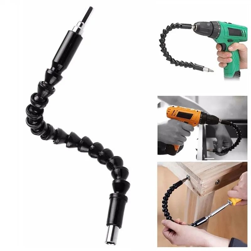 Right Angle Screwdriver Adapter With Flexible Shaft 105 Degree Drill Joint And 300 Mm Extension 2