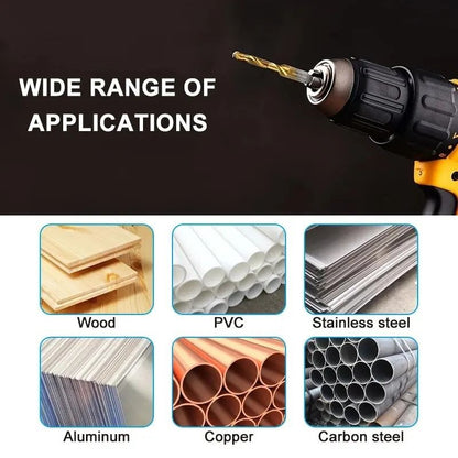 Titanium Plated HSS Tap And Drill Set Six Piece Composite Chamfering Tool Kit 4