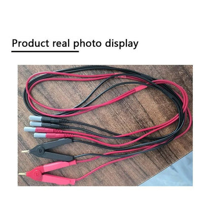 Kelvin Test Clamp Cable Set With 4 Mm Safety Banana Connectors Two Piece 1 Meter Leads 4