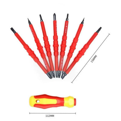 Insulated Screwdriver Set Fifteen Piece 1000 Volt Rated Repair Kit With Magnetic Bits 4