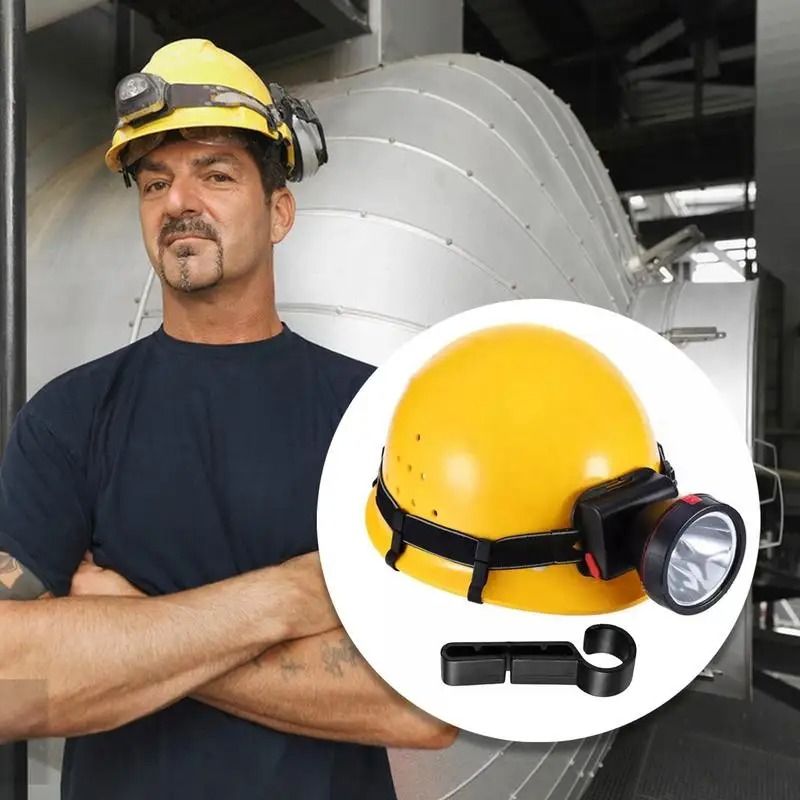 Hard Hat Headlamp Clips Ten Piece Set Non Slip Light Holders For Safety Helmets And Outdoor Work 2