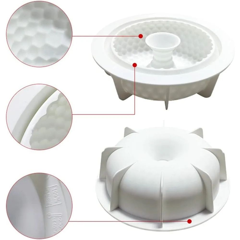 Round Silicone Lotus Mold For French Desserts Baking 1