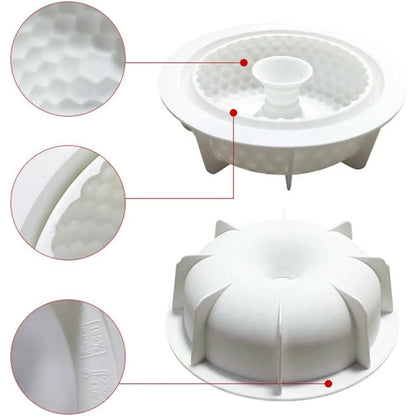 Round Silicone Lotus Mold For French Desserts Baking 1