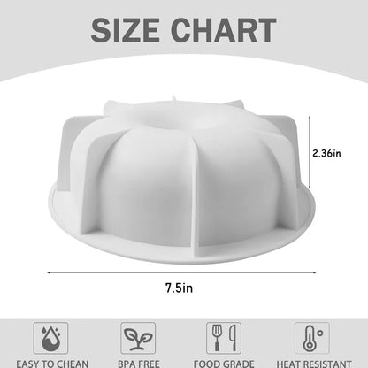 Round Silicone Lotus Mold For French Desserts Baking 5