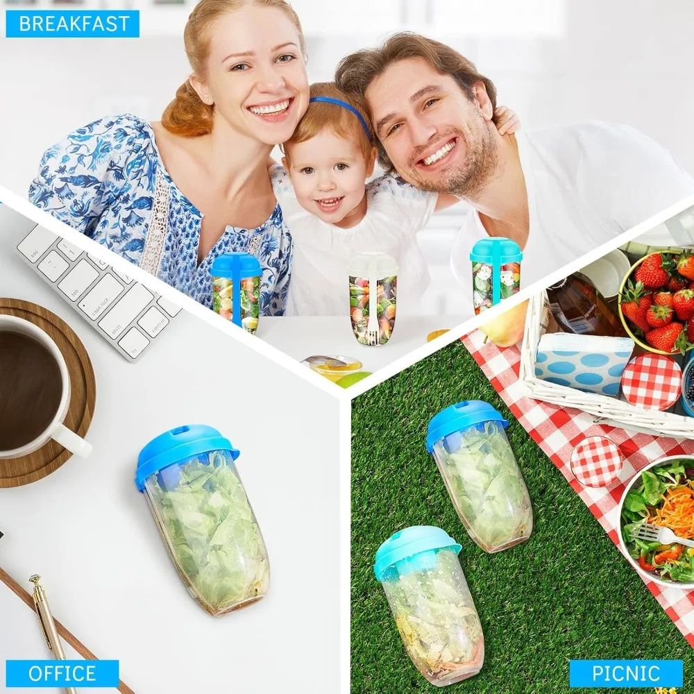 Salad Cup With Lid And Fork For Lunch And Meal Prep 4