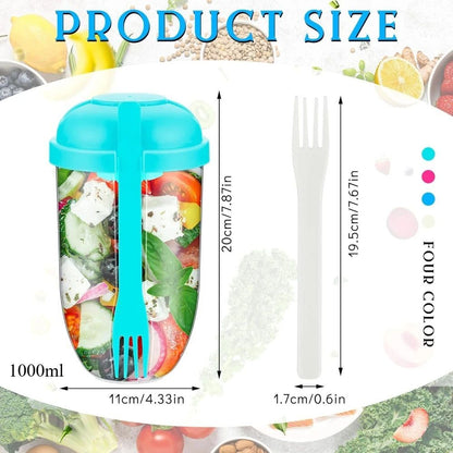 Salad Cup With Lid And Fork For Lunch And Meal Prep 5