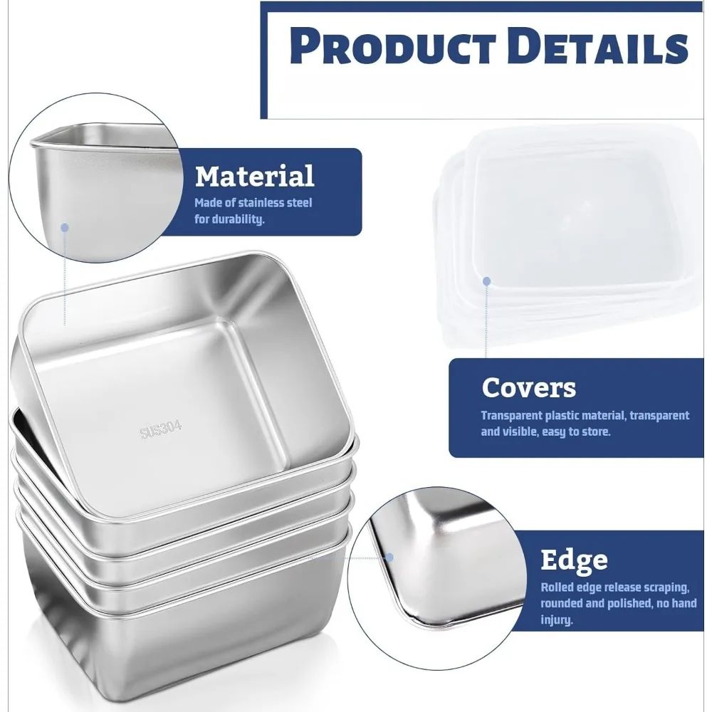 Stainless Steel Food Storage Containers With Lids For Office And Snacks 1