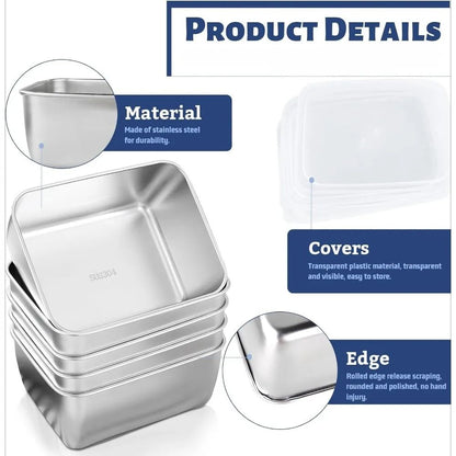 Stainless Steel Food Storage Containers With Lids For Office And Snacks 1