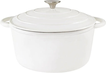 Enameled Cast Iron Dutch Oven Pot With Lid For Cooking And Bread Baking 12
