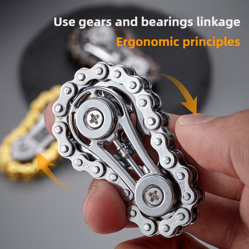 Fingertip Gyro Fidget Spinner Sprockets Flywheel EDC Spinner For Stress Relief Metal Bike Chains Fo 2