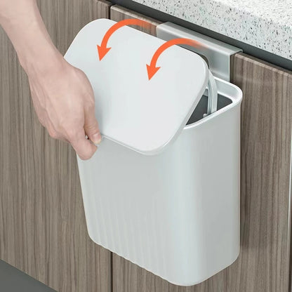 Hanging Trash Can With Lid Wall Mounted Kitchen Recycling Bin Large Capacity Dustbin For Bathroom C 2