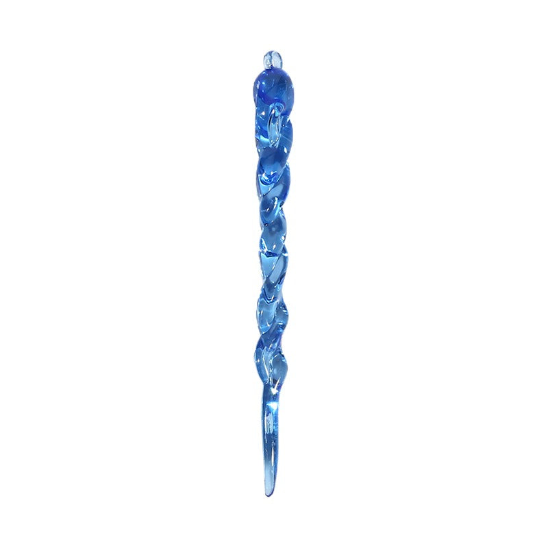 Simulation Ice Pendants Xmas Tree Hanging Ornaments Crystal Snowflake Winter Theme Decor