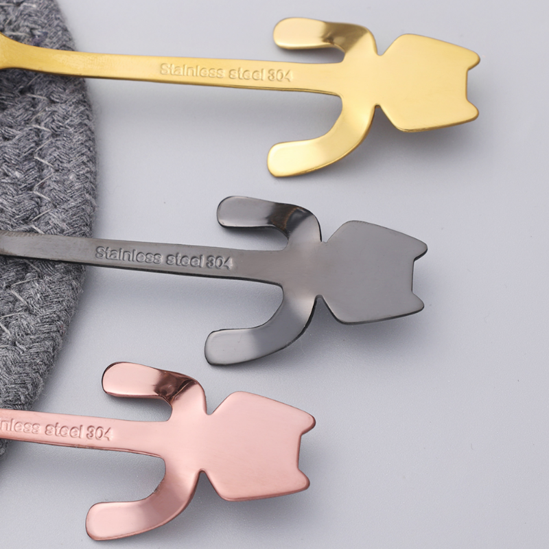 Mini Cute Cat Coffee Spoon Stainless Steel Teaspoon Dessert Snack Scoop Ice Cream Milk Children Spo 3