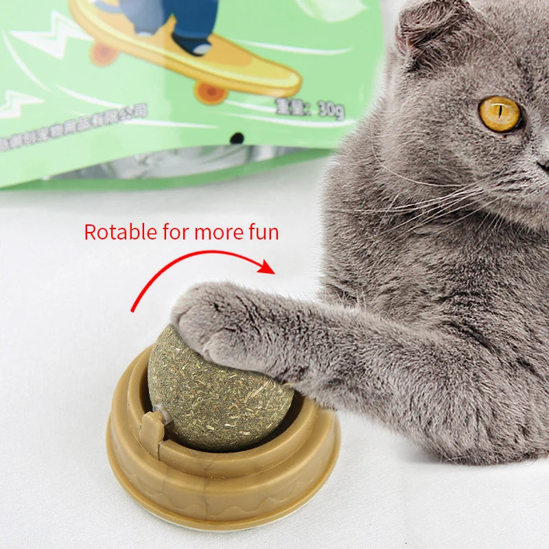 Natural Catnip Scratching For Cats Therapeutic Healthy Scraper Toy Cat Wall Sticker Ball Pet Produc 1